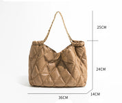 Casual lingge acolchoado bolsas de ombro femininas designer correntes acolchoadas senhora bolsas náilon grande capacidade sacola grandes sacos inchados 2023