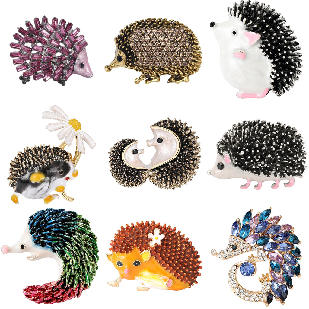 Esmalte Hedgehog Broches para Mulheres, Pins Pequenos Animais, Acessórios para Jóias, Presentes para Amigos, Festa de Escritório, Unissex