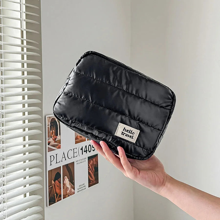 Bolsa de maquiagem de grande capacidade Bolsa de cosméticos Bolsa de higiene pessoal Bolsa de armazenamento portátil Organizador de viagem