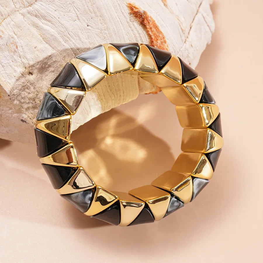 Pulseira acrílica colorida glamorosa para mulheres, pulseira elástica doce, uso diário moderno e presente de namoro