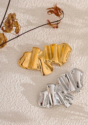 Yhpup Geometria Abstrata Moda Metal 18k Ouro PVD Banhado Broche Pin Roupas Acessórios Charme À Prova D 'Água Jóias Unissex