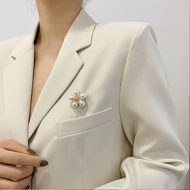 Broche Feminino de Pérola Estilo Japonês com Laço ou Flor