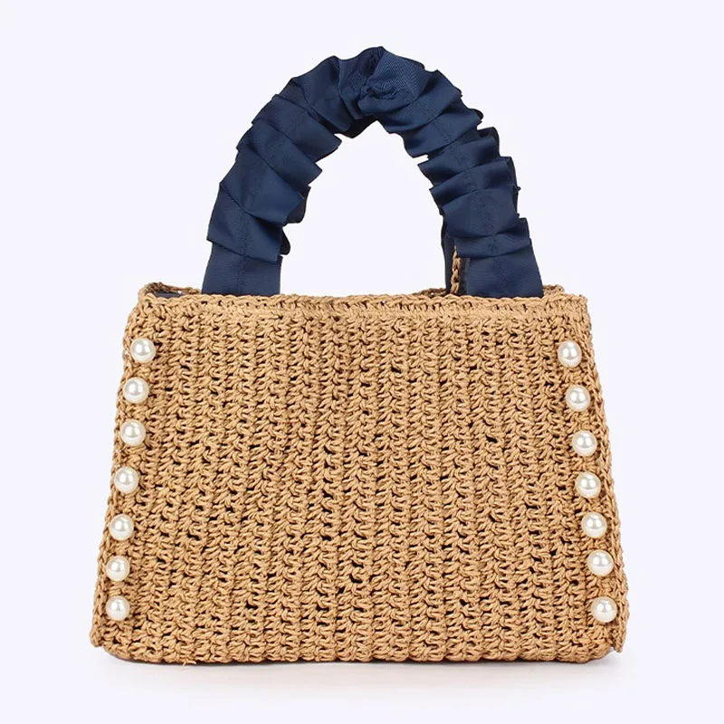 Bolsa feminina verão praia saco artesanal palha tecido totes bolsa feminina bohemia novo