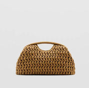 Marca tecido saco de embreagem luxo novo high-end beira-mar férias viagem grande capacidade palha feminina textura simples moda carteira