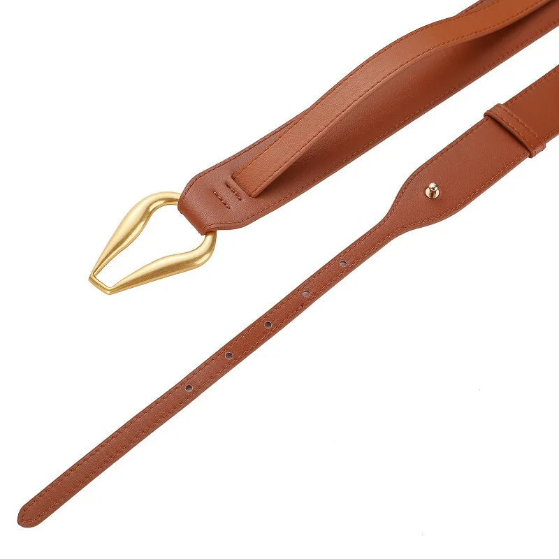 Cinto mulher para vestido marca de couro luxo designer feminino terno outerwear ocidental elegante cinto para camisola feminina acessórios