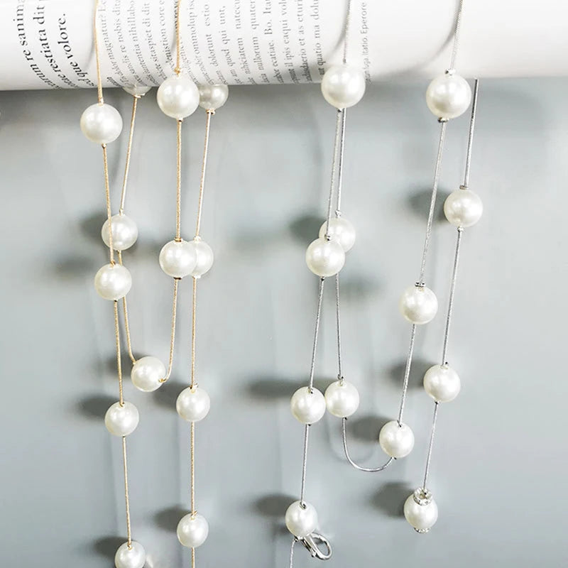 Cinto de pérola ajustável para mulheres, elegante corrente fina, cintura fina, ouro e prata, vestido feminino, joias decorativas