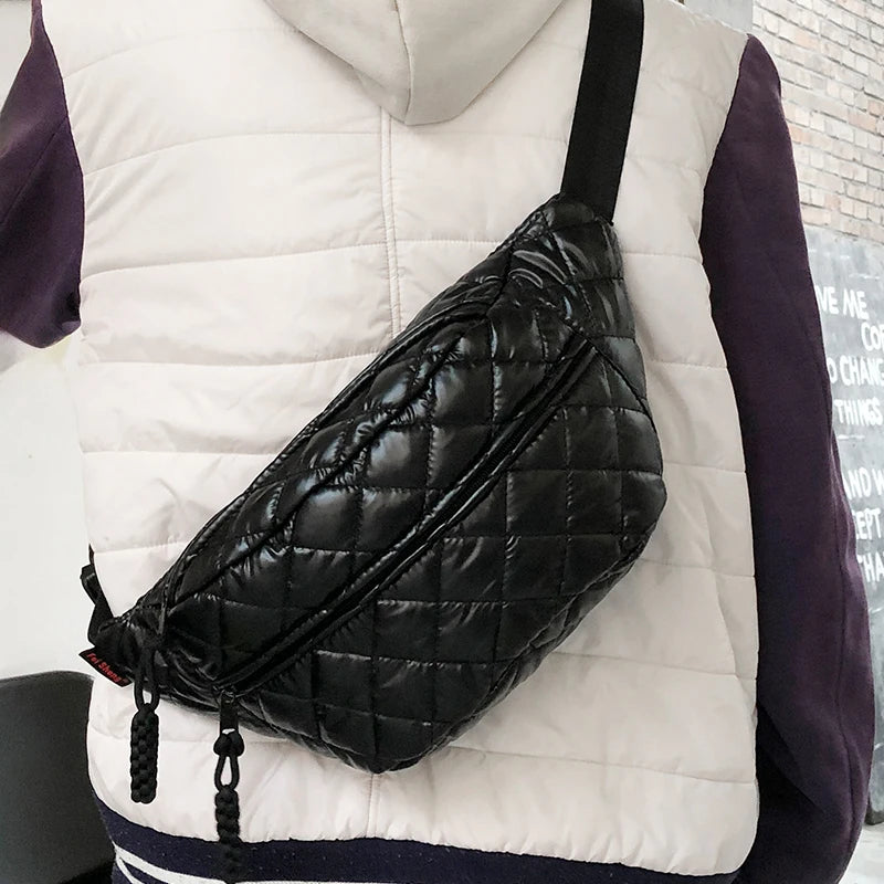 Bolsas de peito masculinas e femininas, bolsas de cintura, alças ajustáveis, bolsas crossbody casuais, adequadas para deslocamento diário