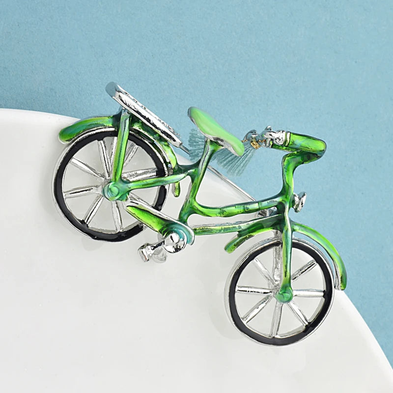 Broche Bicicleta Esmaltado com Borla Elegante Feminino