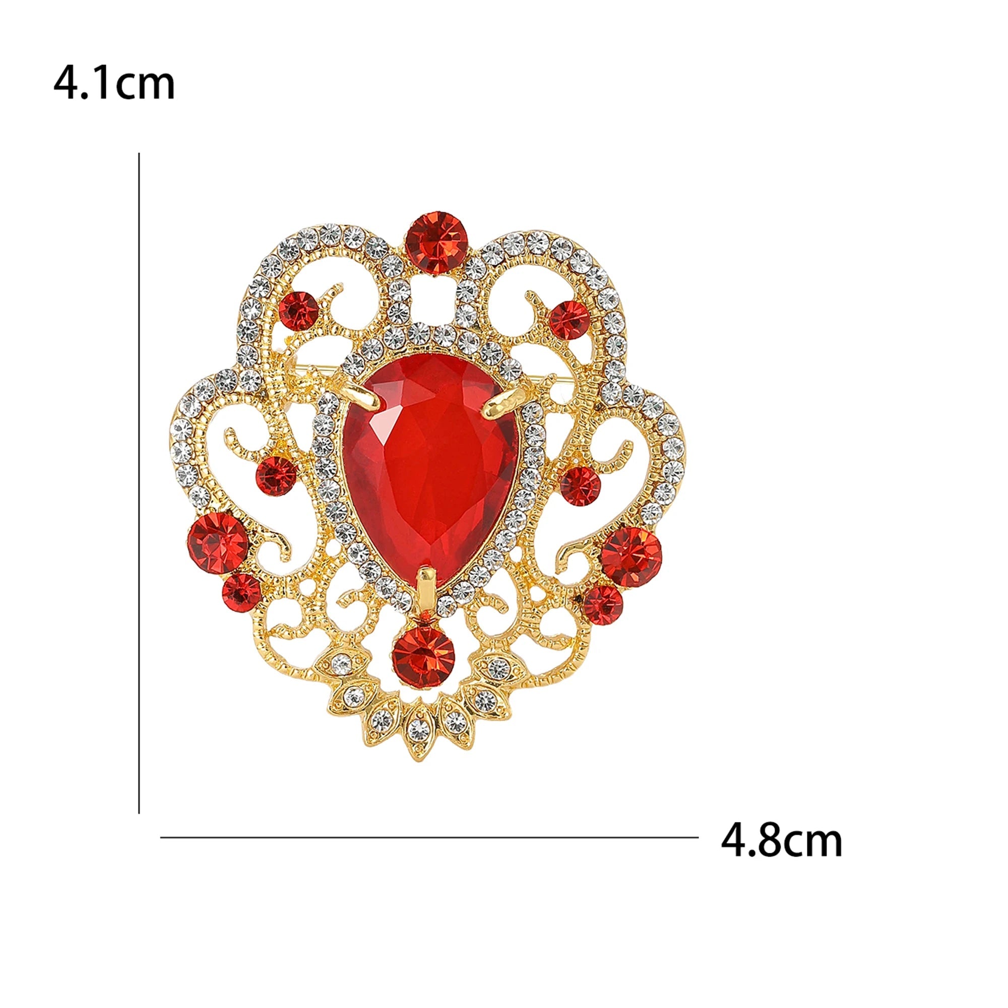 Broches barroco vintage para mulheres, crachá redondo, jóias strass, acessórios para festa de escritório, presentes amigos, unissex