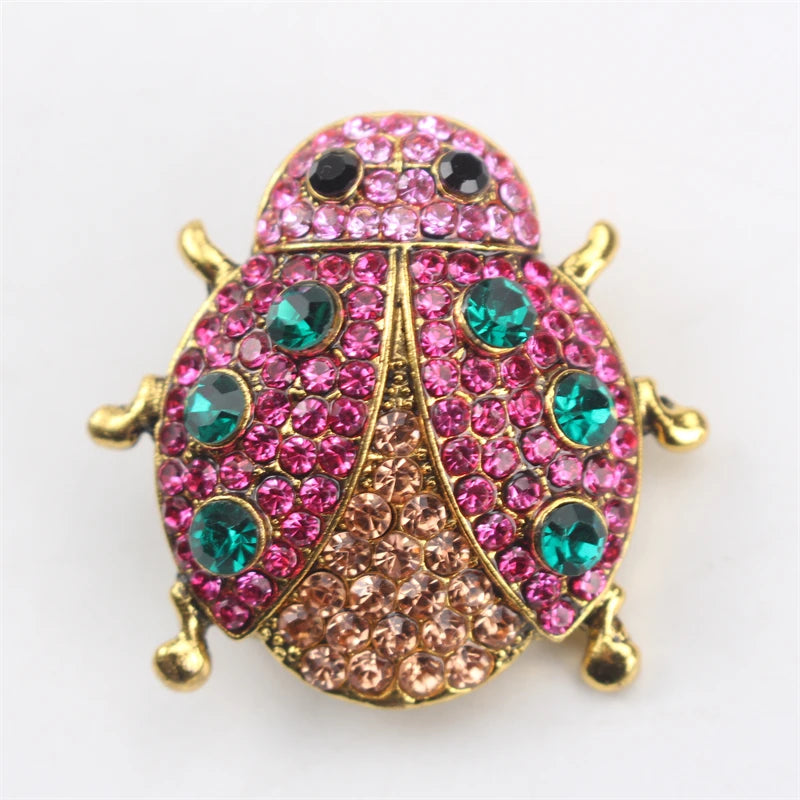 Personalidade criativa dos desenhos animados novo broche moda sete estrelas joaninha senhora corsage pino