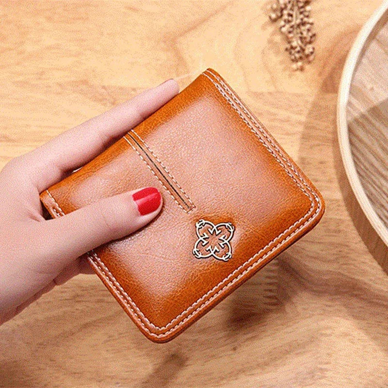 Carteiras femininas de couro PU 	 Bolsas curtas com zíper moeda carteira titular do cartão de crédito designer de luxo pequenas bolsas para mulheres