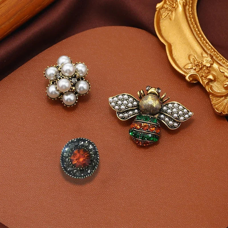 Broche de arco vintage, acessórios de terno de alta qualidade, luxo, cristal, pérola, corsage, unissex, joias de banquete