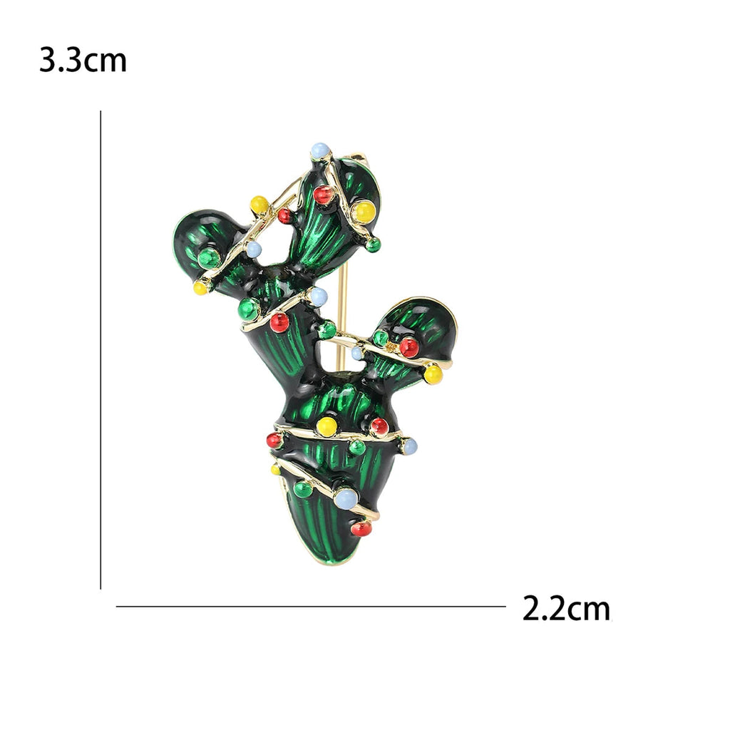 Esmalte Cactus Broches para Mulheres, Strass Verde, Pinos de Plantas, Acessórios Jóias, Presente para Amigos, Festa de Escritório