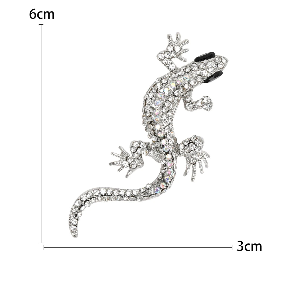 Broche Lagartixa com Strass - Elegância e Estilo