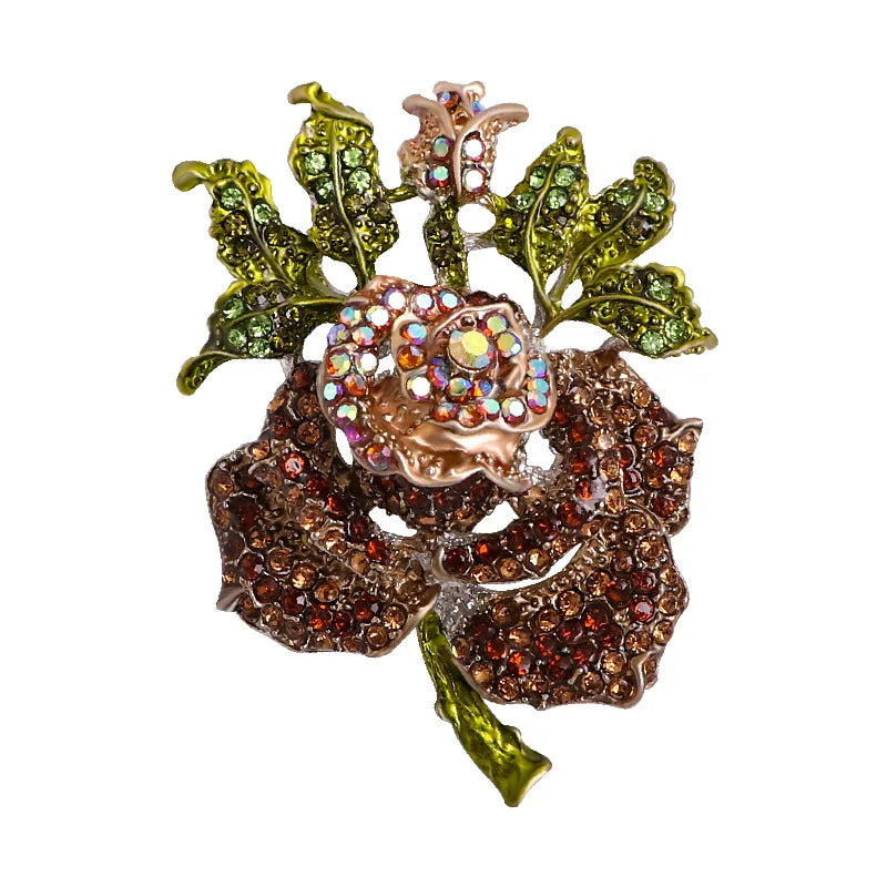 Vintage orquídea strass broche feminino high-end jóias de luxo nicho design requintado corsage acessórios senhora festa banquete pino