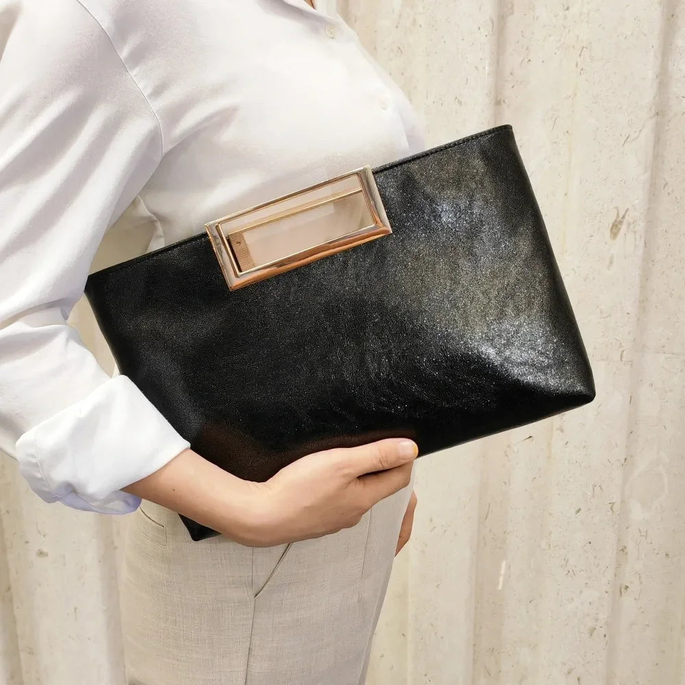 Bolsa de ombro elegante em couro PU para mulheres, bolsas crossbody elegantes, bolsas femininas, moda escritório, Y2k
