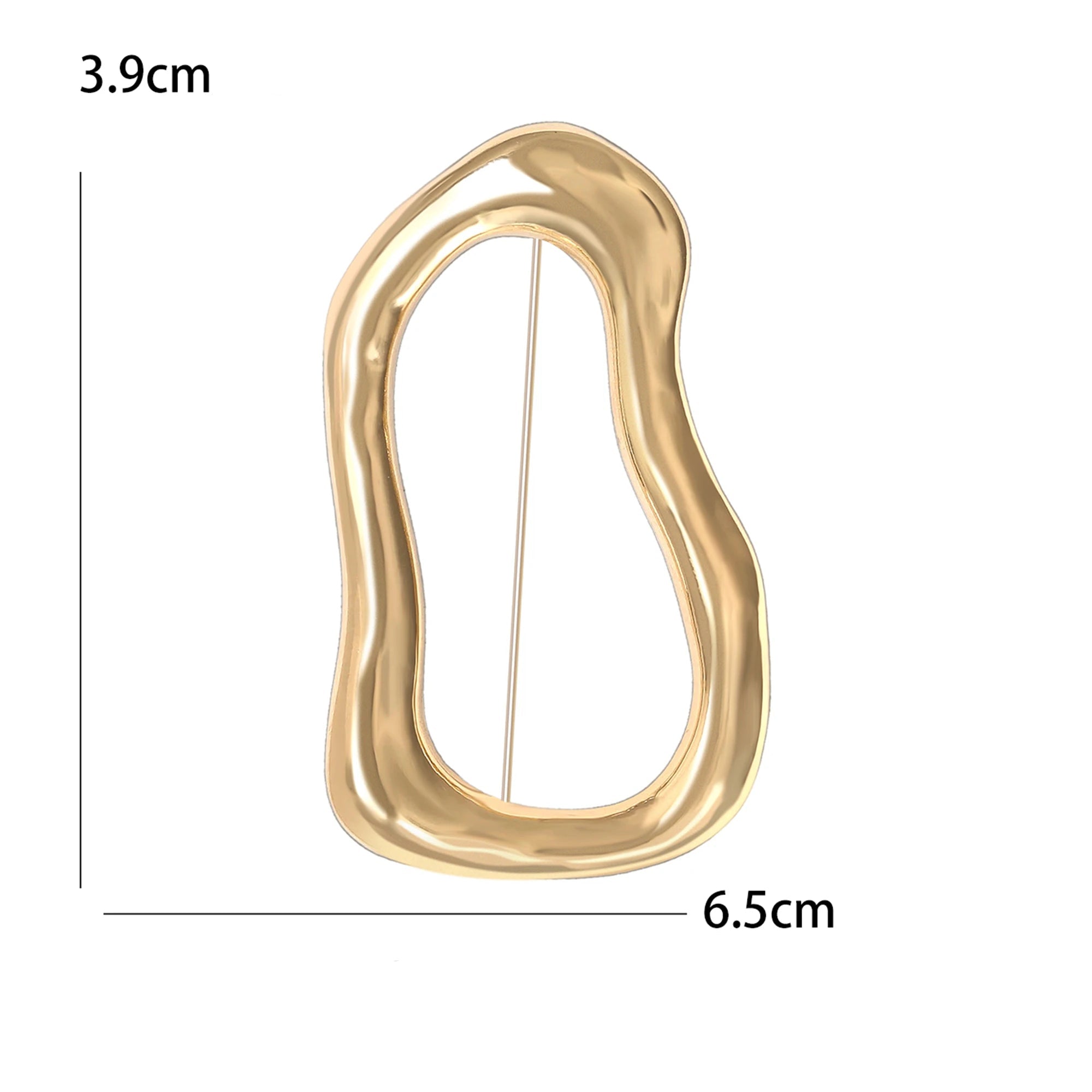 Broches de Anel Irregular em Aço Inoxidável da Moda para Mulheres e Unissex, Alfinetes Geométricos para Eventos, Festas, Presentes, Decoração e Acessórios de Roupa