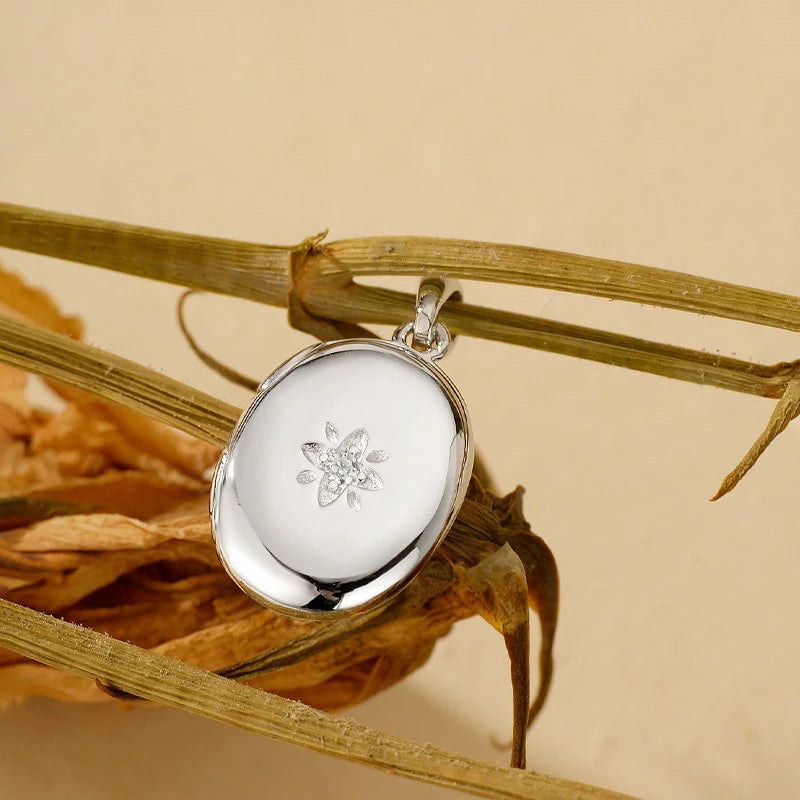 Trustdavis 925 prata esterlina moda feminina estrela foto medalhão pingente com duas fotos para mulheres masculino jóias presente ds4341