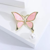 Moda concha borboleta broches para mulheres strass inseto pinos evento festa presentes nova mochila decoração roupas acessórios