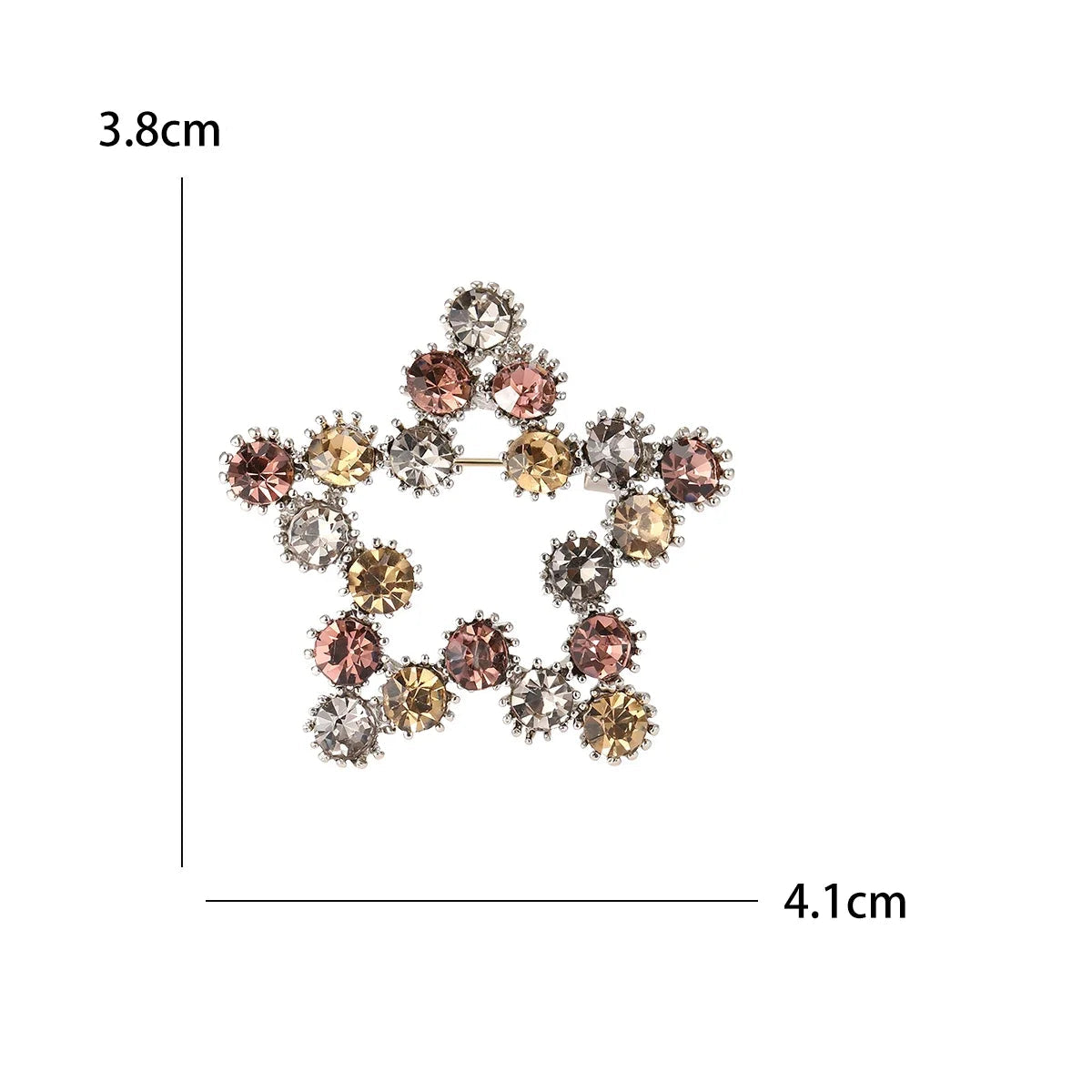 Alfinetes de estrela de tiro com borla para mulheres unissex strass estrela broches escritório festa amigo presentes acessórios de joias
