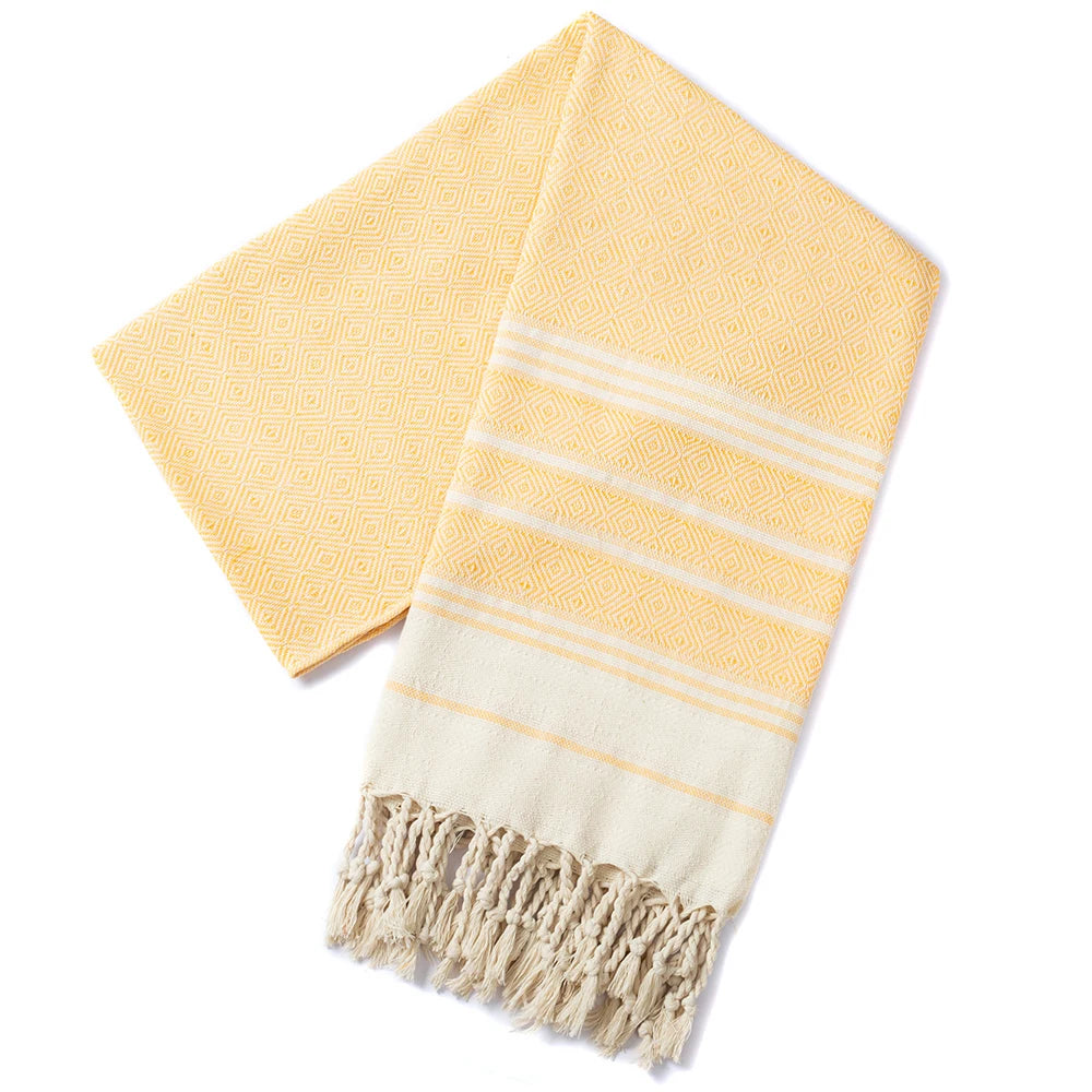 Toalha de praia turca de algodão 100*180cm nova grade de diamante esportes e fitness borla toalha de banho toalha de cozinha macia absorvente rápido dr