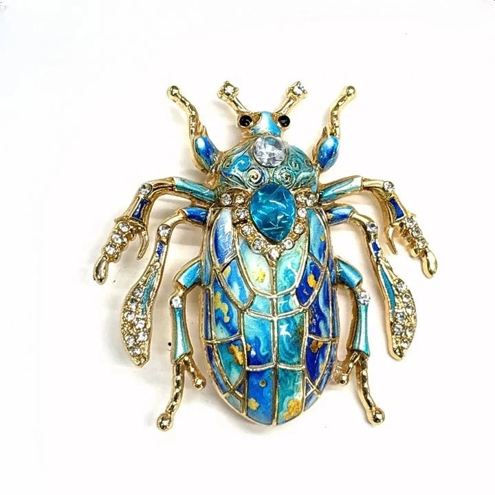 Broche Inseto Esmaltado Colorido com Design Vintage Elegante Feminino