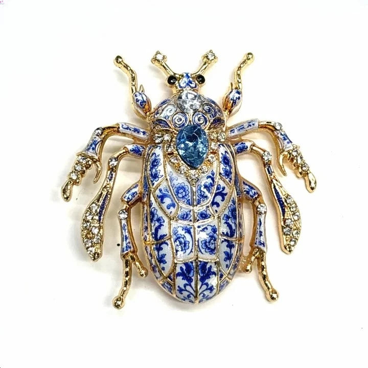 Broche Inseto Esmaltado Colorido com Design Vintage Elegante Feminino