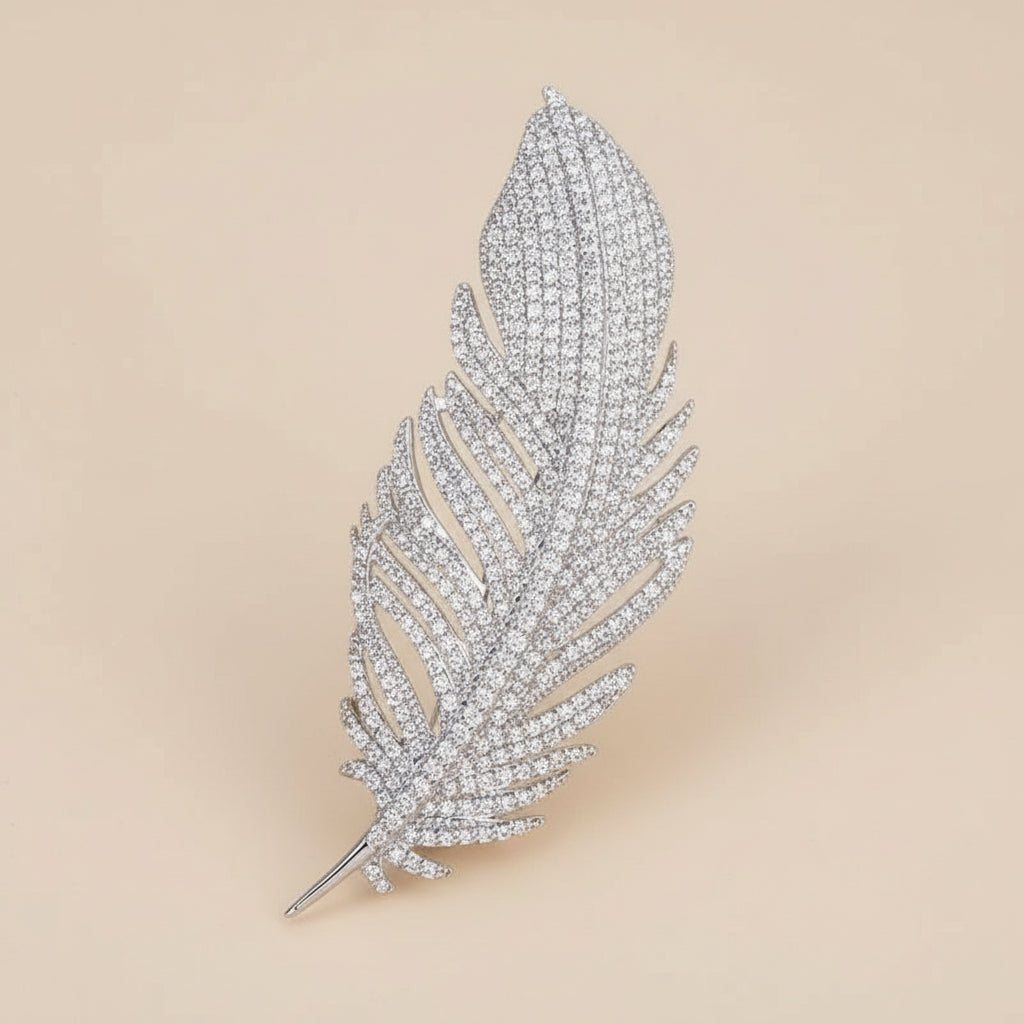 Mulheres meninas penas strass broches jóias roupas terno pinos acessórios