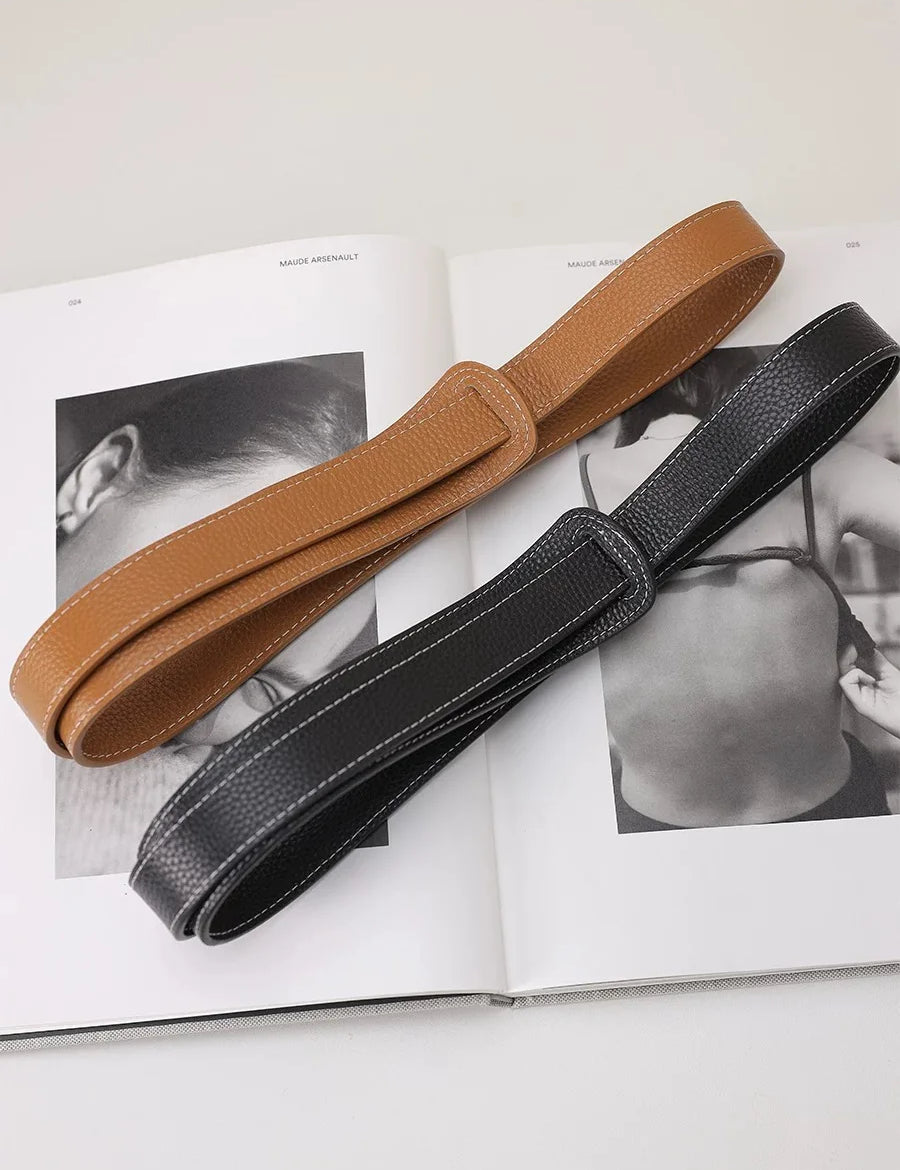 Novo cinto de couro genuíno para mulheres cinto de pulseira de couro macio com cintos de moda casual de luxo para vestidos jeans