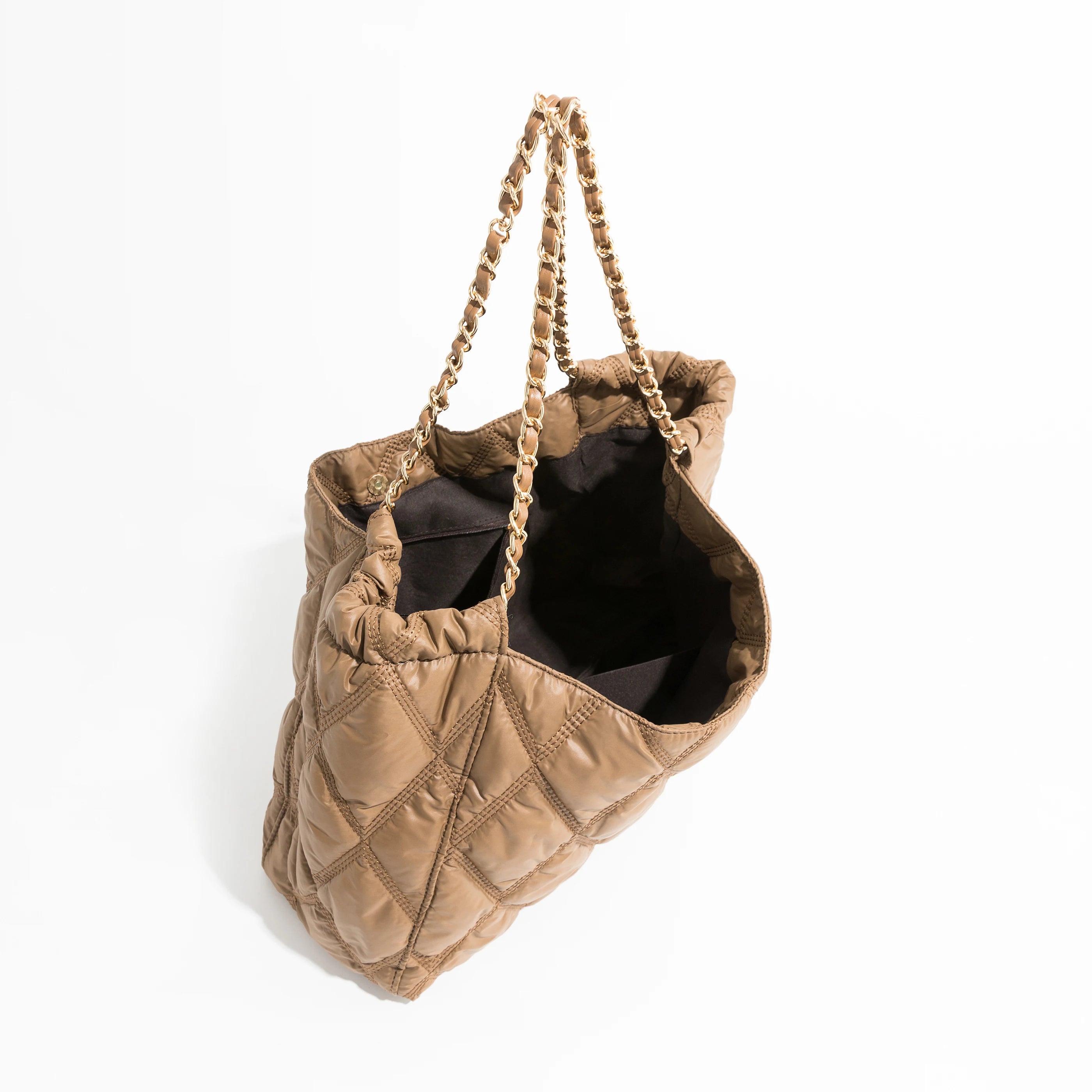 Casual lingge acolchoado bolsas de ombro femininas designer correntes acolchoadas senhora bolsas náilon grande capacidade sacola grandes sacos inchados 2023