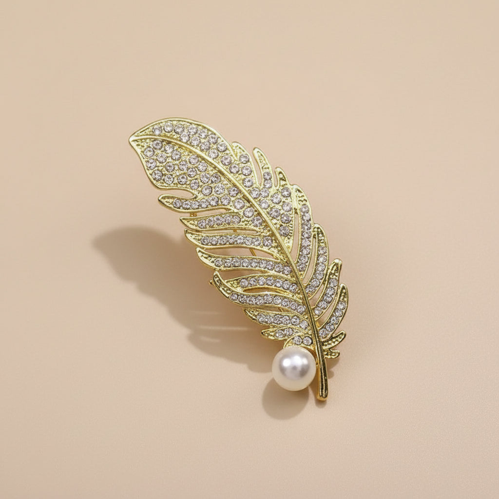 Mulheres meninas penas strass broches jóias roupas terno pinos acessórios