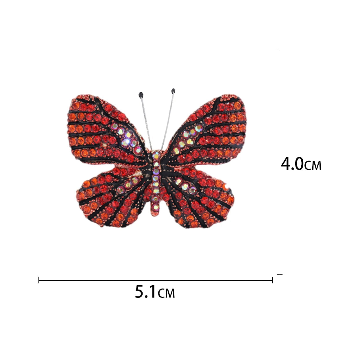 Broche de Borboleta com Strass para Acessórios Elegantes