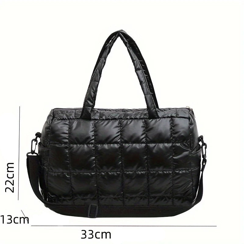 Bolsa de viagem acolchoada de cor sólida acolchoada – durável, portátil e elegante – perfeita para esportes, trabalho e uso diário