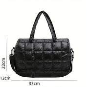 Bolsa de viagem acolchoada de cor sólida acolchoada – durável, portátil e elegante – perfeita para esportes, trabalho e uso diário