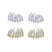 2025 alta qualidade micro pave bling cz cluster brinco sparking lindo feminino casamento noivado presente jóias