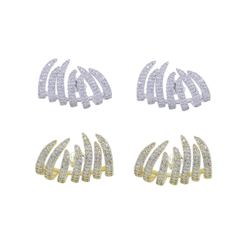 2025 alta qualidade micro pave bling cz cluster brinco sparking lindo feminino casamento noivado presente jóias