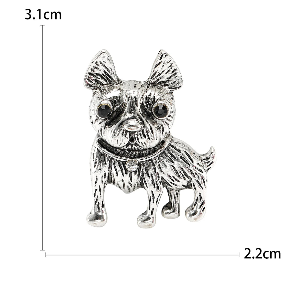 Broches Elegantes de Cachorro com Strass para Mulheres