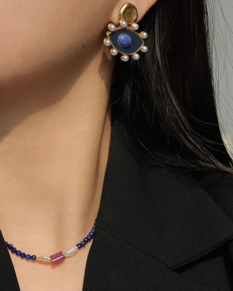 Mm retro olho brincos para legal feminino meninas 2023 tátil de alta qualidade na moda punk designer jóias vintage pérola vintage