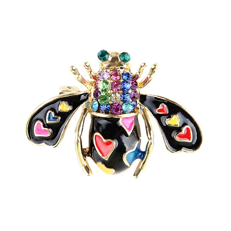 Moda feminina masculina pequena abelha broche colorido animal emblemas pinos para festa de casamento