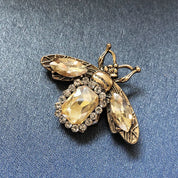 Skeds clássico vintage grande strass abelha broches pinos para mulheres luxo cristal inseto jóias terno roupas broche pino emblemas