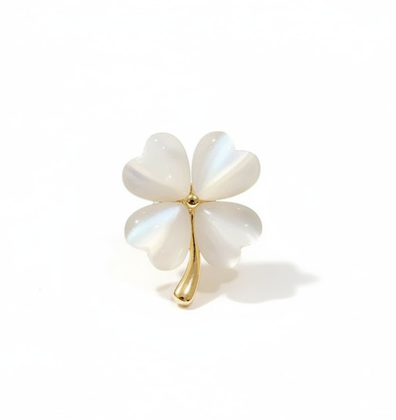 Broches de trevo de quatro folhas de grama de cristal rosa da sorte para meninas alfinete de lapela vintage terno de casamento acessórios de joias presentes