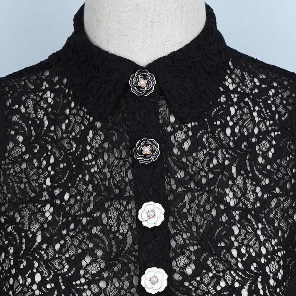 2 pçs camisa feminina botão capa abotoaduras elegante falso pérola camélia manga botão feminino jóias decoração presente