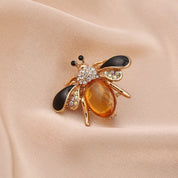 Skeds clássico vintage grande strass abelha broches pinos para mulheres luxo cristal inseto jóias terno roupas broche pino emblemas