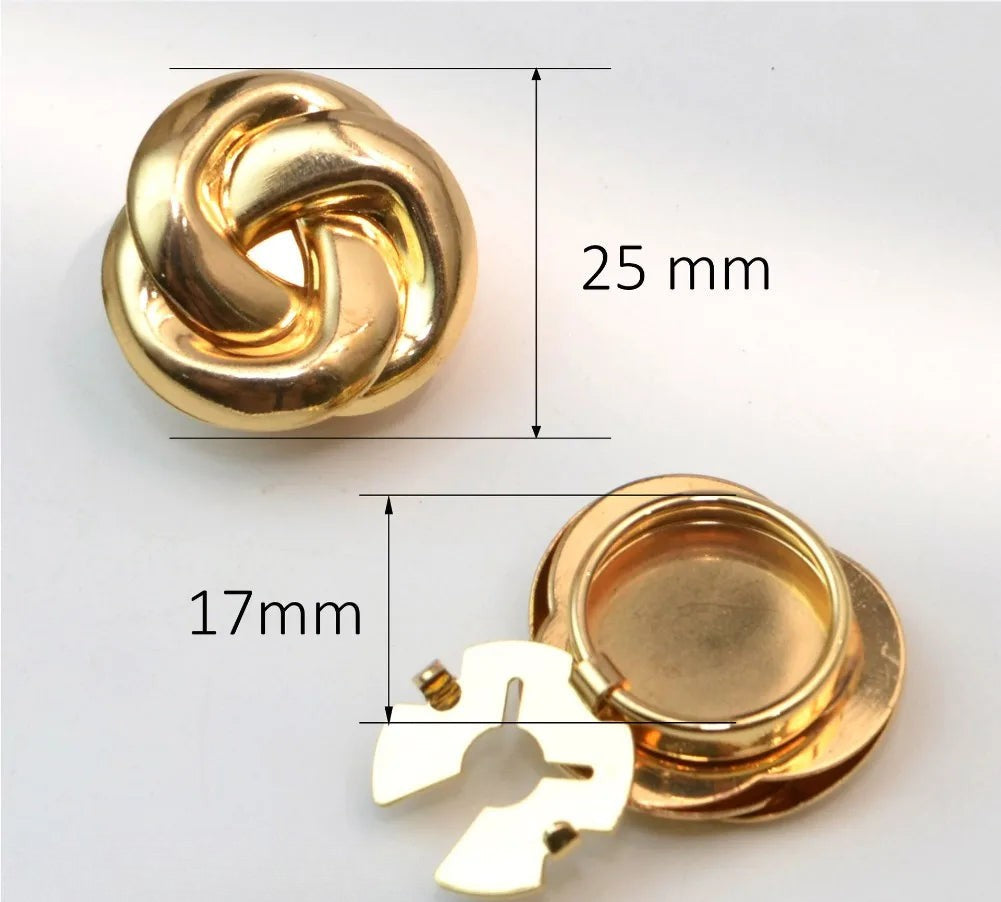 Abotoaduras Elegantes para Camisa - Conjunto de 2 Peças