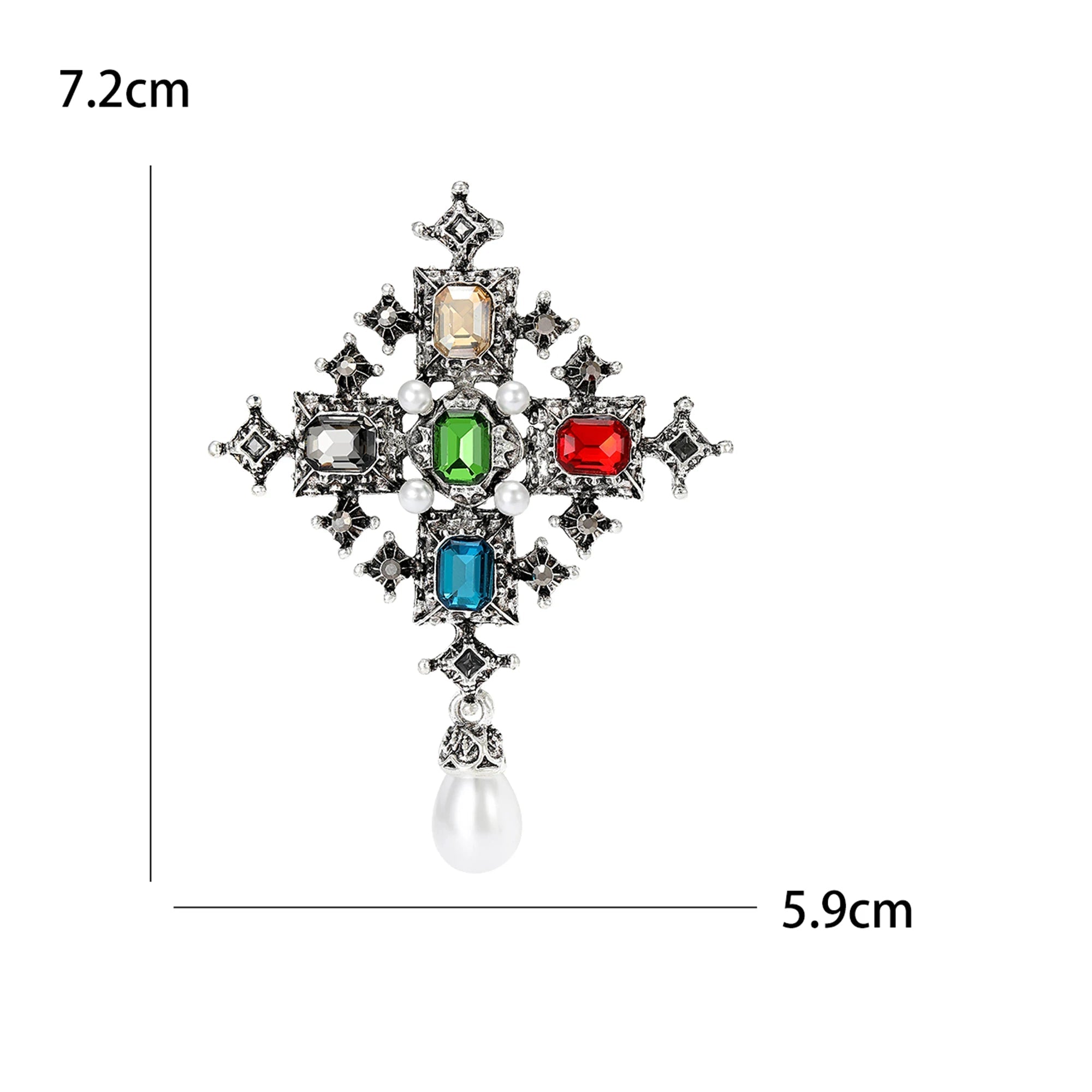 Broches barroco vintage para mulheres, crachá redondo, jóias strass, acessórios para festa de escritório, presentes amigos, unissex