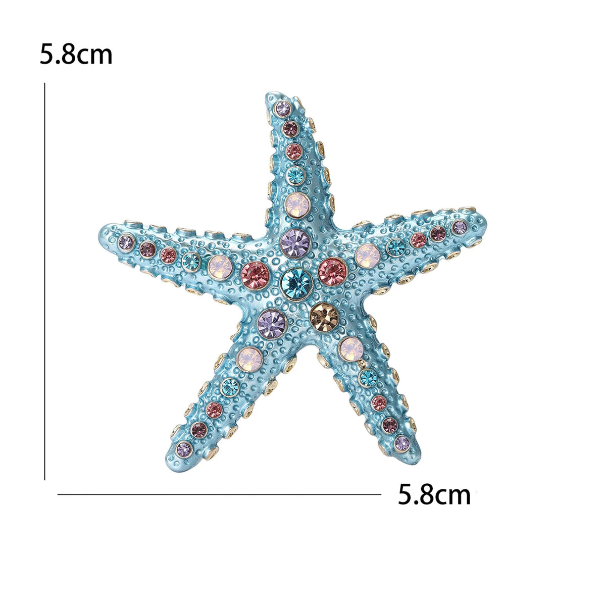 Broche Estrela-do-Mar com Strass Design Elegante Feminino