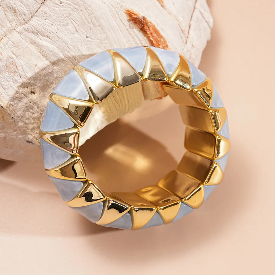 Pulseira acrílica colorida glamorosa para mulheres, pulseira elástica doce, uso diário moderno e presente de namoro