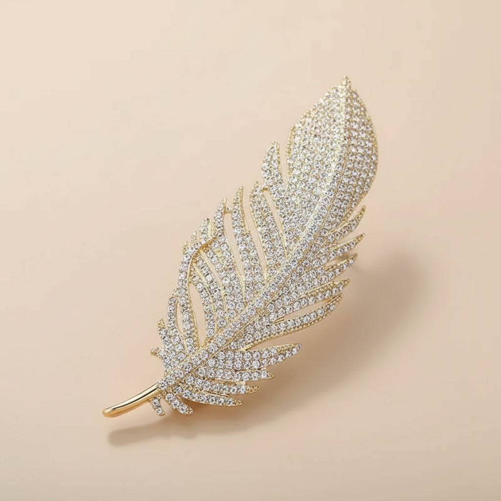 Mulheres meninas penas strass broches jóias roupas terno pinos acessórios