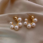 2022 novo bonito pérola studs hoop brincos para mulheres cor de ouro eardrop minimalista minúsculo huggies aros casamento moda jóias