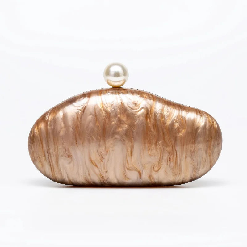 Nova moda feminina bolsa de ombro concha acrílica elegante bolsa crossbody para festa de casamento especial à noite